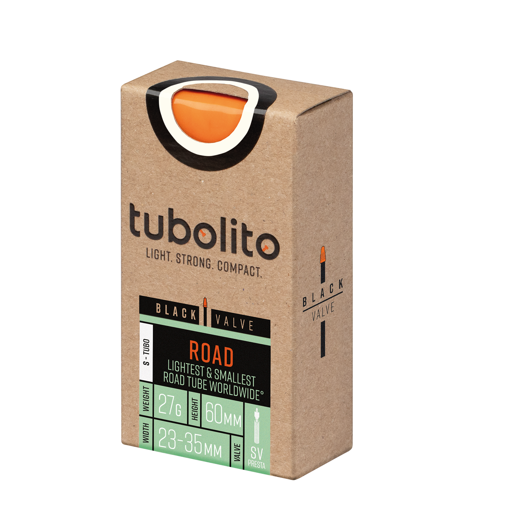 Tubolito S-Tubo Road SV60 slanga umbúðir frá hlið