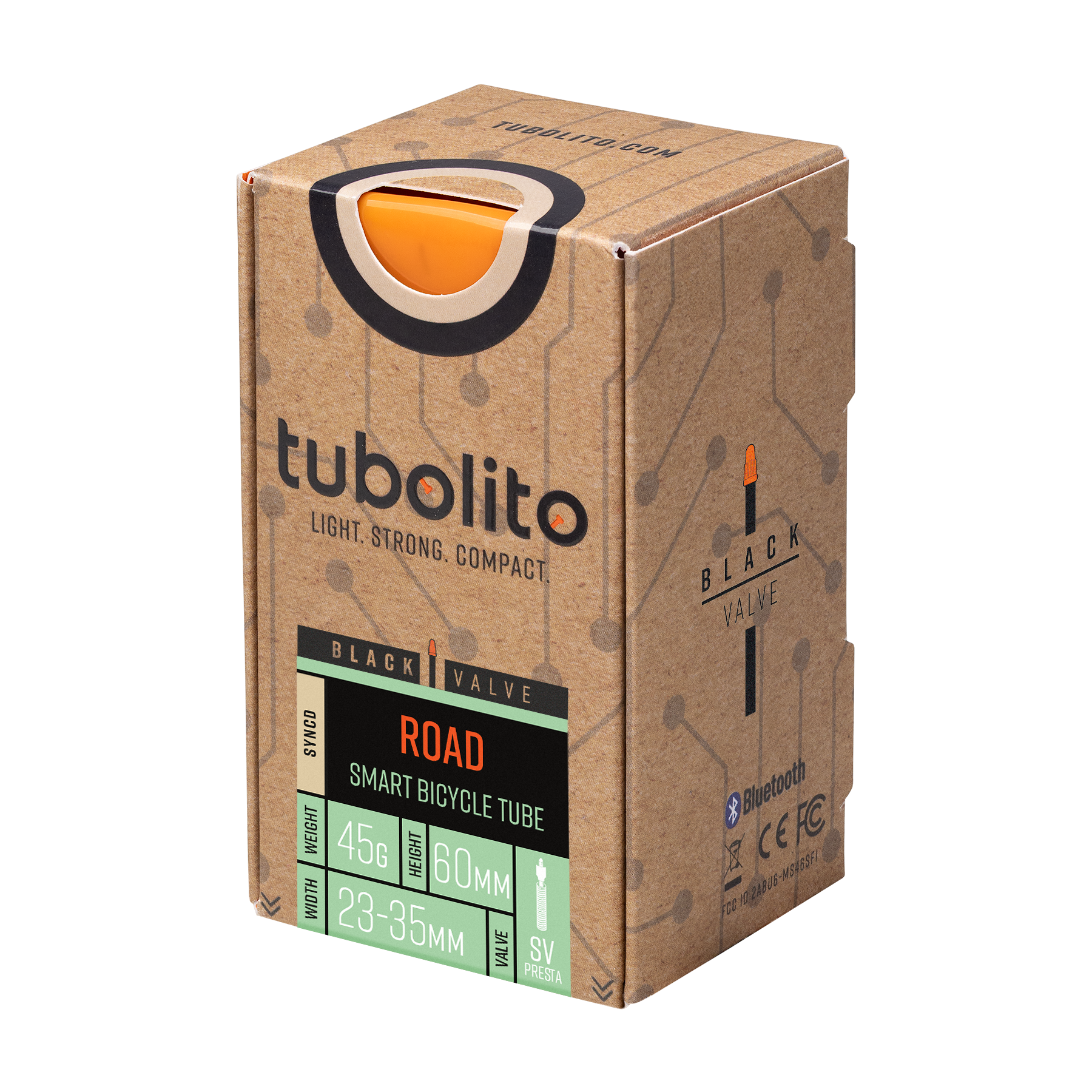 Tubolito Tubo Road SYNCD SV60 slanga umbúðir frá hlið