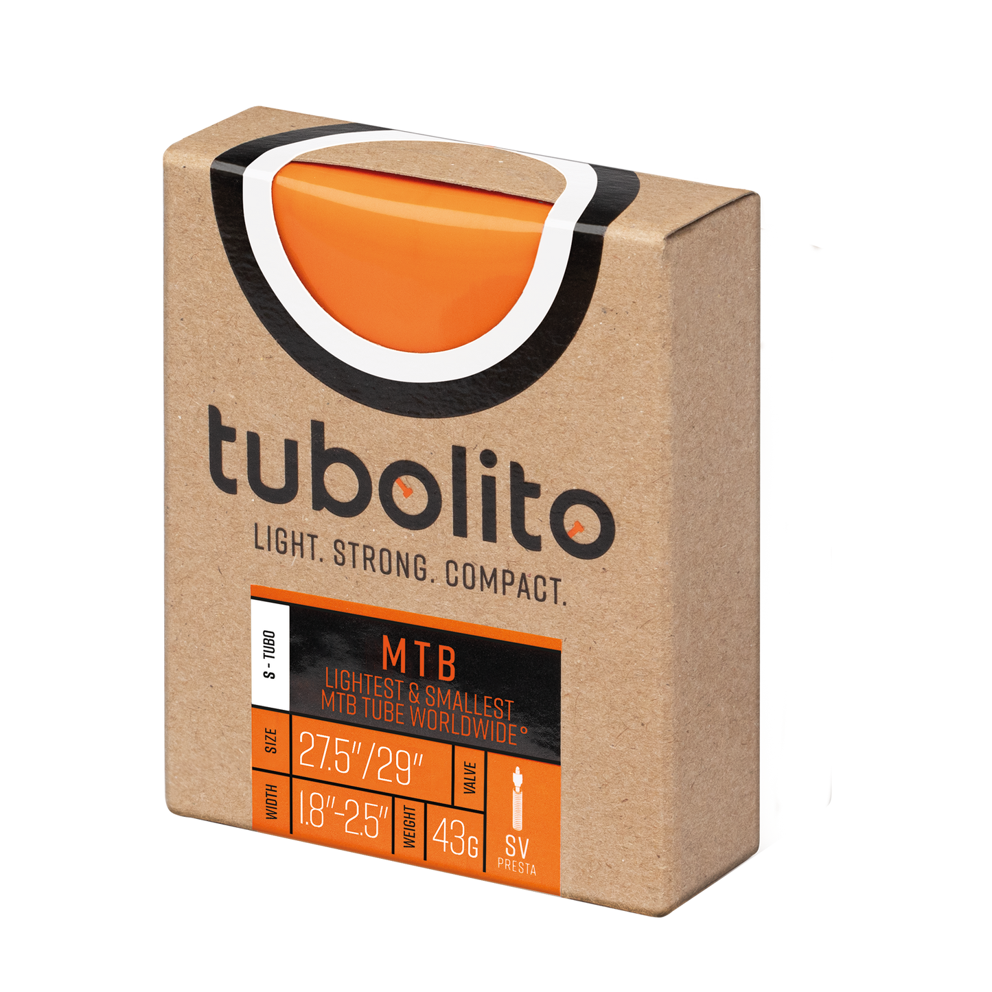 Tubolito S-Tubo MTB 27.5/29 SV42 slanga umbúðir frá hlið