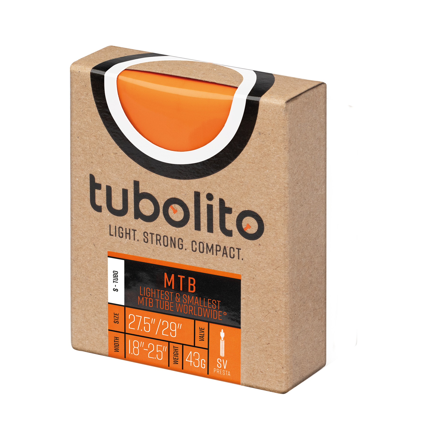 Tubolito S-Tubo MTB 27.5/29 SV42 slanga umbúðir frá hlið